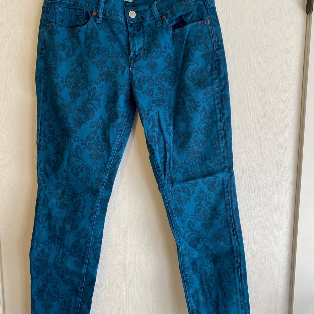 Blue Patterned Women's Jeans lucky brand